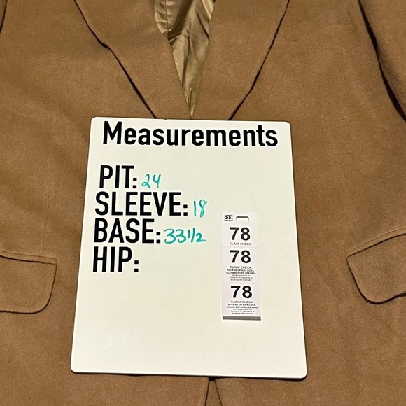 Robert Stock Men Tan Wool Blend Blazer Jacket Coat Size Medium - Picture 10 of 10